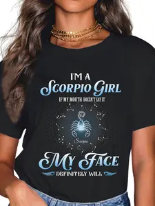 100% Cotton Scorpio Girl birthday Astrology Zodiac sign women Scorpio T-Shirt