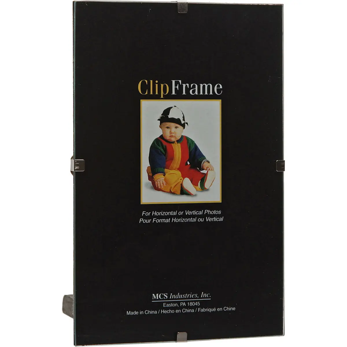 MCS Modern Glass Clip Picture Frame, High-Quality Glass, Secure Clips, Borderless View, Flexible Display for 11x14 in Baby & Maternity Decor