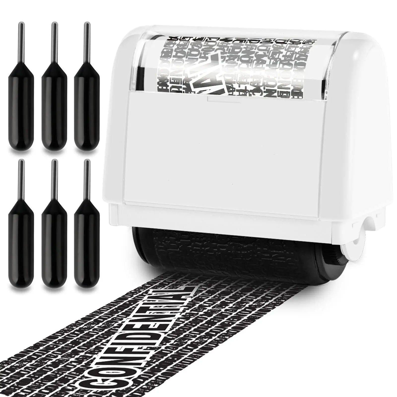 White Privacy Roller Stamp