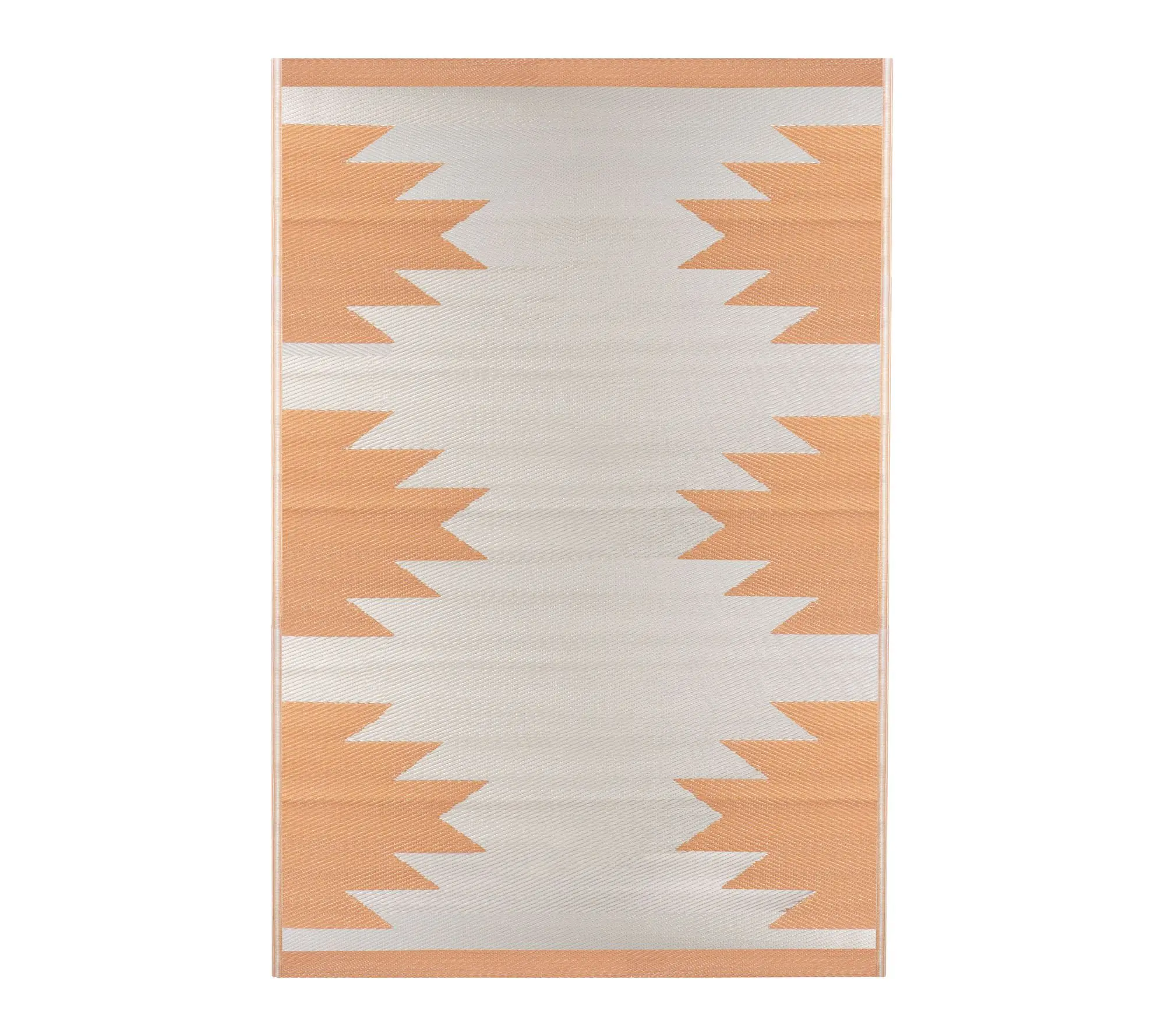 Northlight 4' x 6' Orange Beige Southwestern Outdoor Area Rug