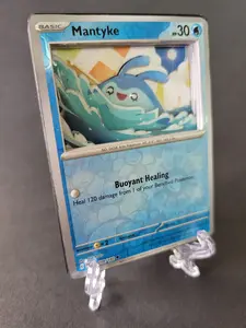 3D Mantyke 039/182 – Hand Cut & Epoxy Embellished 3D Pokémon Art Card