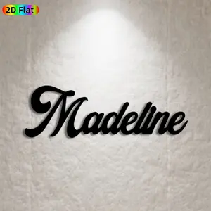 1pc Madeline Script Metal Wall Art, Elegant Madeline Statue Mural, Ideal Gift for New Year, Christmas, Name Decor Enthusiasts,  Wall Sculptures, Perfect for Bedroom Wall & Garden Fence, Personalized Name Wall Art for Name Enthusiasts
