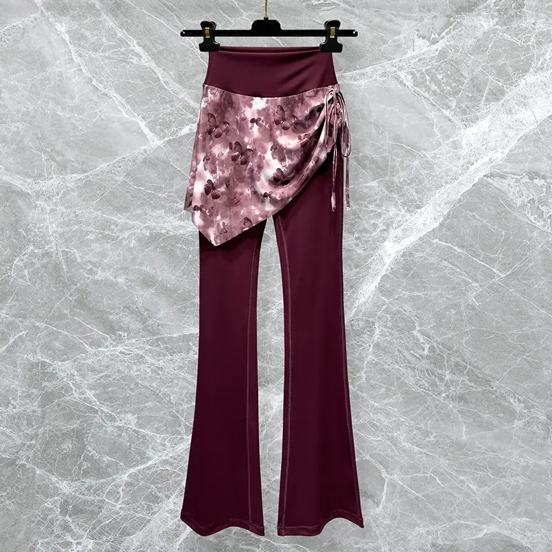942 Purple Sandalwood Fake Two Pants, Si