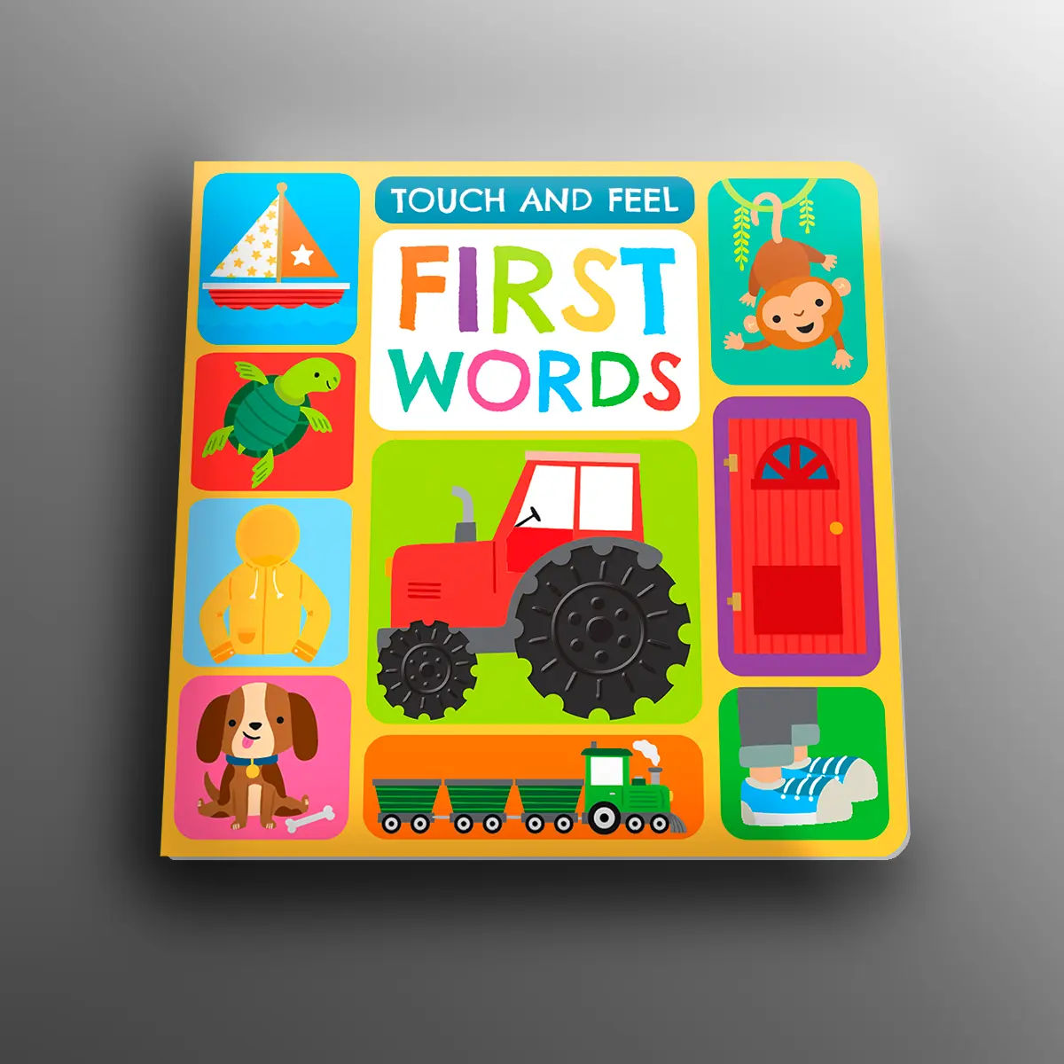 Touch and Feel First Words Board Book for Early Learning, Children's Books, Toddler Activities, Childrens Books, Toddler Activity Books