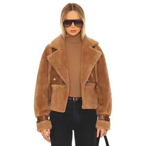 LAMARQUE Elody Jacket in Mocha & Brown