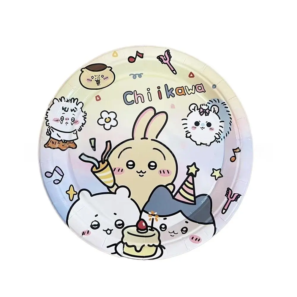 Chiikawa Happy Birthday Party Decoration Set - Disposable Plates, Cups, Napkins, Tablecloth, 18pcs Balloon, 13pcs Cake Topper, Balloon Banner & Party Favors (Home Decor Supplies), 13Pcs Caketopper