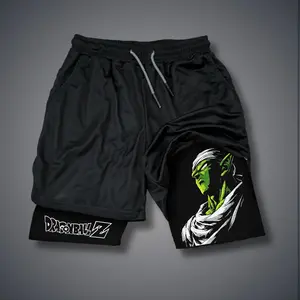 80s 90s Double-Layer Sports Shorts Graphic Shorts Black Camo Streetwear Shorts Men Outfits Men Vacation Outfits Shorts