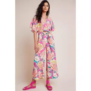 Farm Rio Eulalie Women's Floral Jumpsuit Sz. Small - Brand New Without Tags, Pink & Multicolor Print
