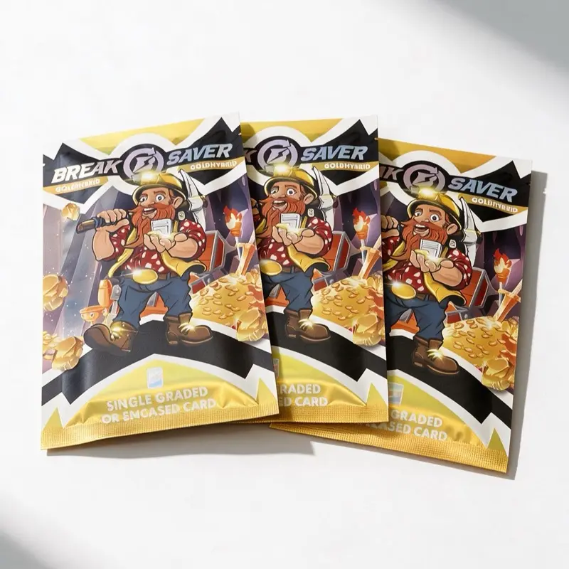(3 Pack Bundle) BreakSaver Gold Hybrid Sports Trading Card Pack
