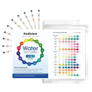 100 PCS 16-in-1 Drinking Water Test Strips – Home Water Testing Kit for Lead, Hardness, pH, Manganese, Nitrate, Nitrite, Iron, Copper, Chlorine, Mercury & More