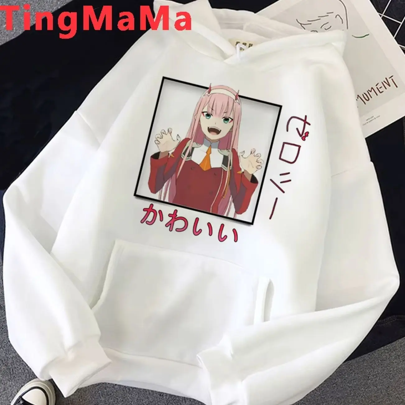 Hot Japanese Anime Darling In The Franxx Hoodies Men Kawaii Cartoon Zero Two Graphic Streetwear Unisex Tops Sweatshirts Male HTD