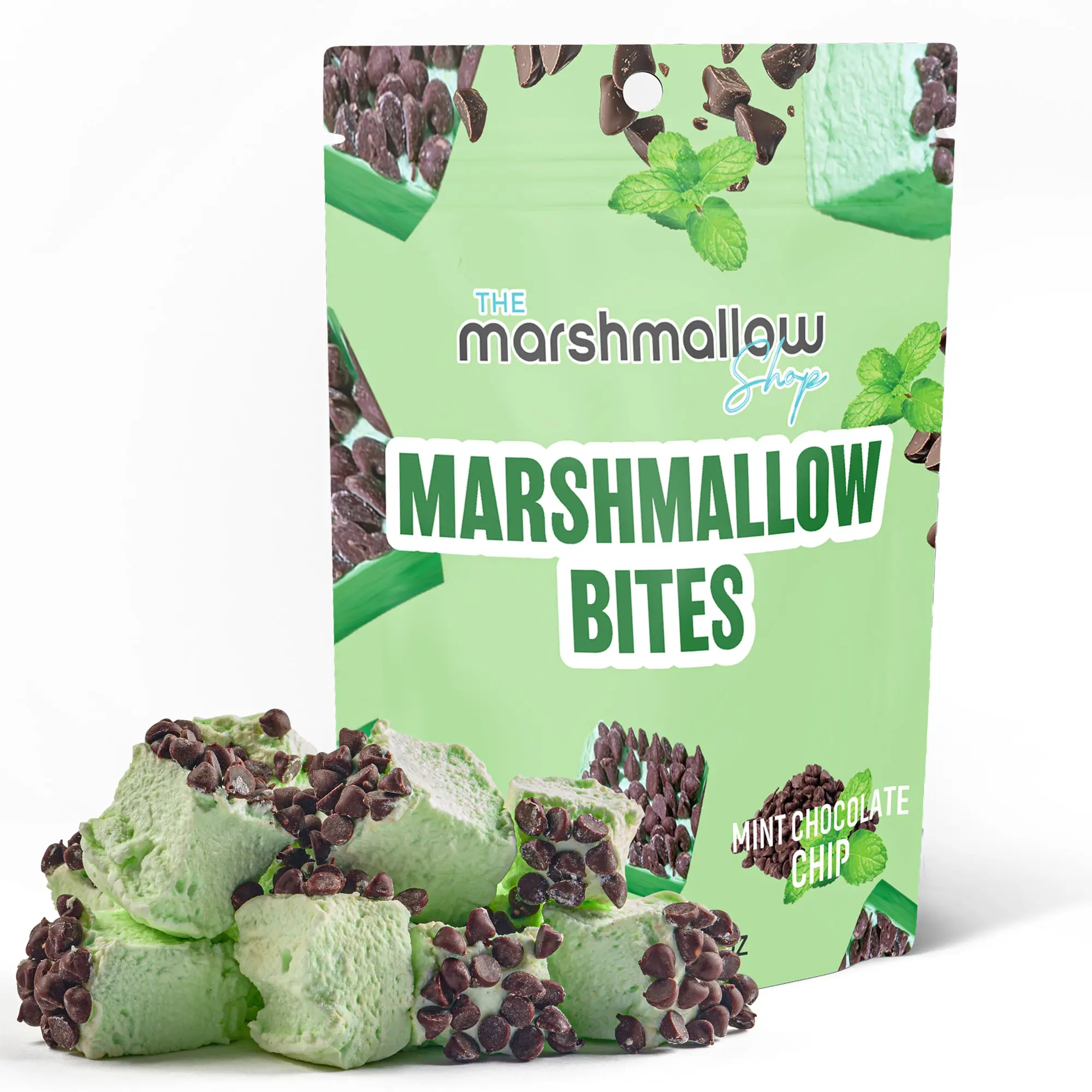 MINT CHOCOLATE CHIP MARSHMALLOW BITES