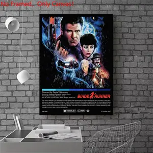1 piece/set frameless canvas painting print poster, Classic Movie scenes Poster art,Blade Runner 2049 Movie Poster, a perfect gift for Movie loves, ideal gift for bedroom, living room, dorm hallway, kitchen, mural, wall decoration, room decor