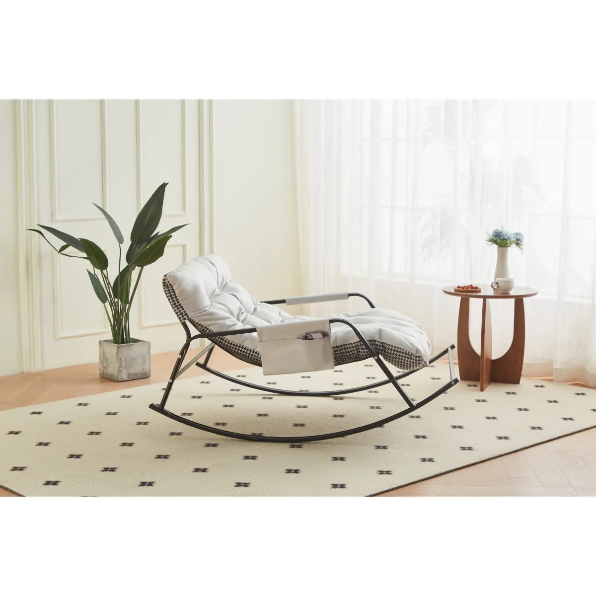 Armless Glider Chair - Single Person Extra-Wide Technical Leather ...