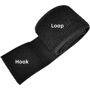 Elastic Bands for Wrapping or Binding Multi-use Straps Hook & Loop Fasteners Belts Extender Resilience Strips Width 2 inches, Length 21.6 inches,Black, 4 count