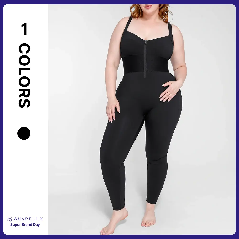 SHAPELLX AirSlim ElasticFuse Waistband Shaping Jumpsuit Shapewear Comfortable Womenswear with Hourglass Figure Enhancement & Adjustable Straps Built In Shaper High Waisted Shapewear Sales