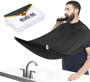 Beard Bib and Apron Catcher for Men Shaving and Trimming, Non-Stick Cape Grooming Cloth, Valentine's Day Gifts