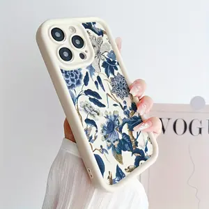 Floral Matte Anti-Fall Protective Case with Full Coverage Bumper for iPhone 17/16/15/14/13/12/11 Pro Max Plus, X, XS Max - Elegant Scratch-Resistant Phone Cover with Shock Absorption Design