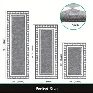 Farmhouse Kitchen Rugs Sets of 3 Non Slip Washable Kitchen Rugs and Mats Boho Kitchen Mats for Floor Kitchen Runner Rug Kitchen Carpet Rug Runner for Hallways Kitchen Laundry fashion mixed color