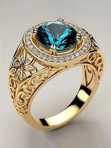 1 PC Luxury Cubic Zirconia Ring For Women For Wedding Engagement Party Jewelry Valentine's Day Gift