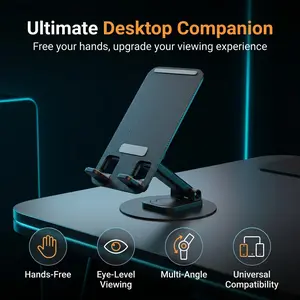Universal Foldable Phone Stand for Desk – Adjustable Cell Phone Holder Compatible with iPhone, Samsung, All Smartphones