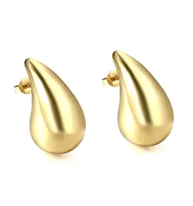 Gold Tear Drop Earrings