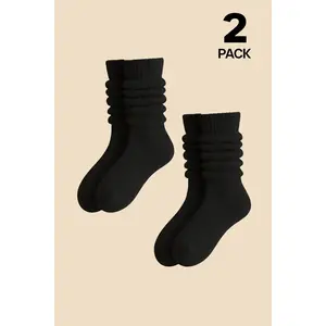 On Your Feet Slouchy Socks Bundle - Black/Black