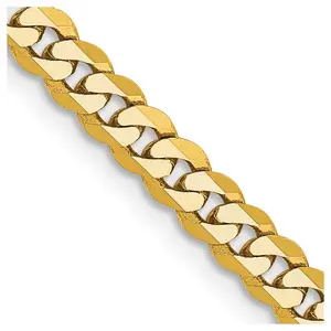 14K 3.9mm 20In Flat Beveled Curb Chain