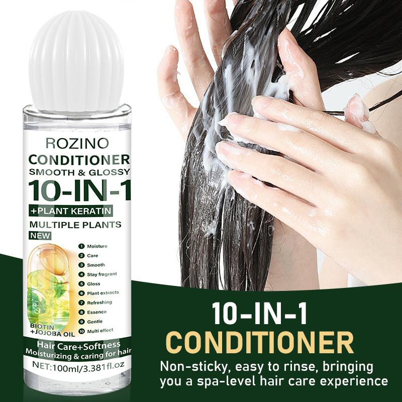 ROZINO 10 in 1 Hair Care Set Shampoo Conditioner Serum 100ml Keratin Jojoba Oil Long-lasting hydration and smoothness Plump and voluminous Essential moisture for radiant shine Suitable for all hair types