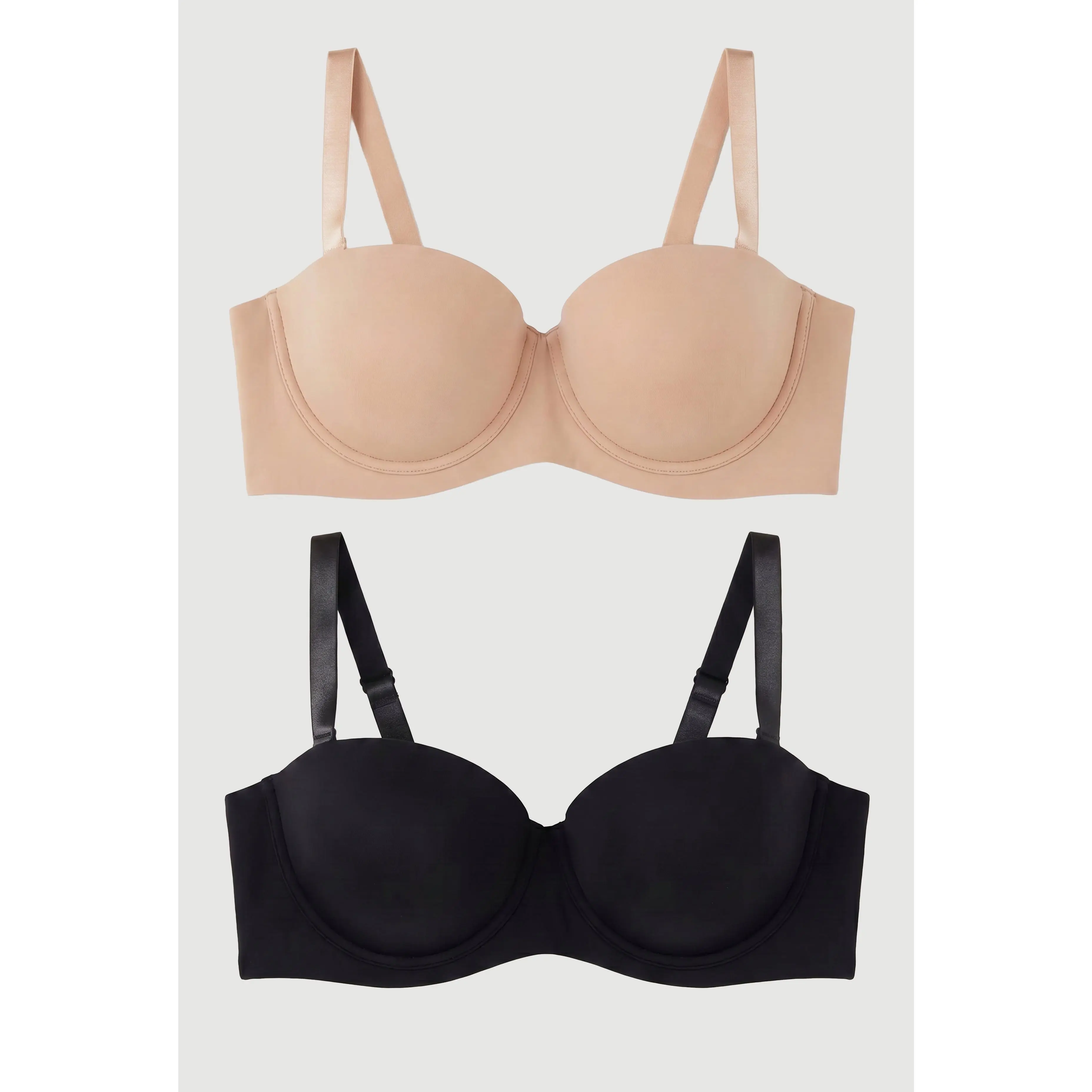 Plus Size Multiway Balconette Bras 2 Pack