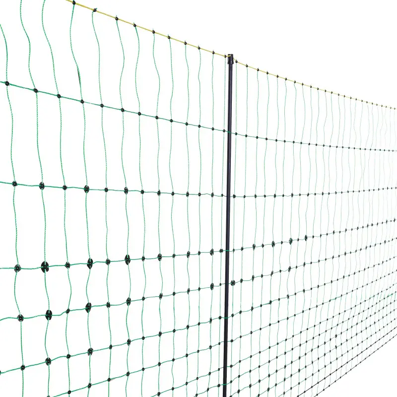 Outdoor Electric Fence Netting, 35x164ft PE Mesh with Fiberglass Poles, Posts & Double Spikes Stakes, 11.9 lbs Portable Utility Barrier (s0900915d)