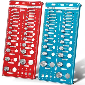 68 Nut and Bolt Thread Checker Standard and Metric,Bolt Size and Thread Gauge with 26 Standard & 26 Metric Bolt & 16 Drill Bit Gauge,Bolt Size Finder Bolt and Nut Identifier Gauge