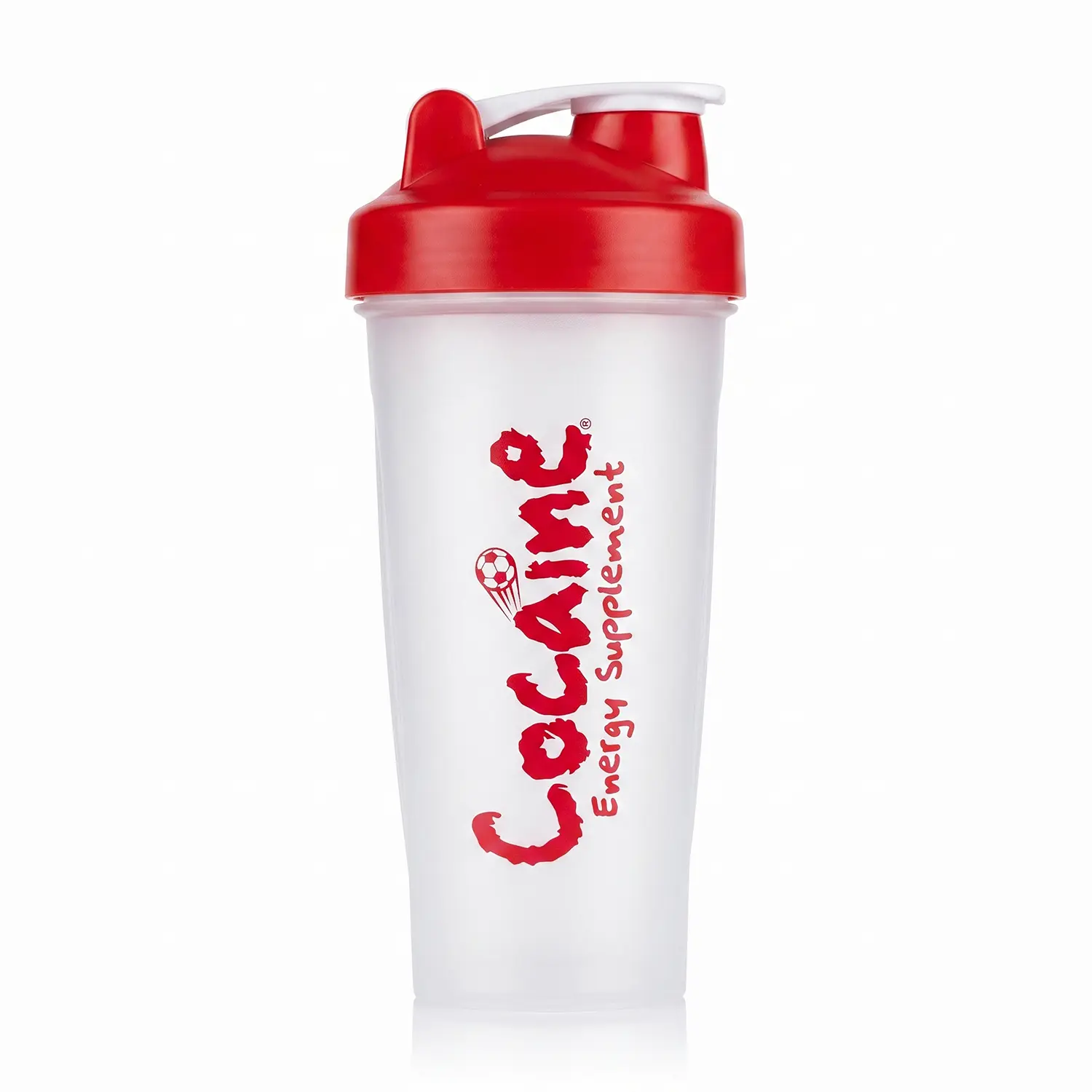 Hype Beverages Protein Shaker Bottle – 9 Inch, Leak-Proof Flip-Top Lid | BPA-Free Shaker Cup for Protein Shakes, Pre Workout & Gym | Motivational Gym Bottle with Mixing Ball | Red, 28oz