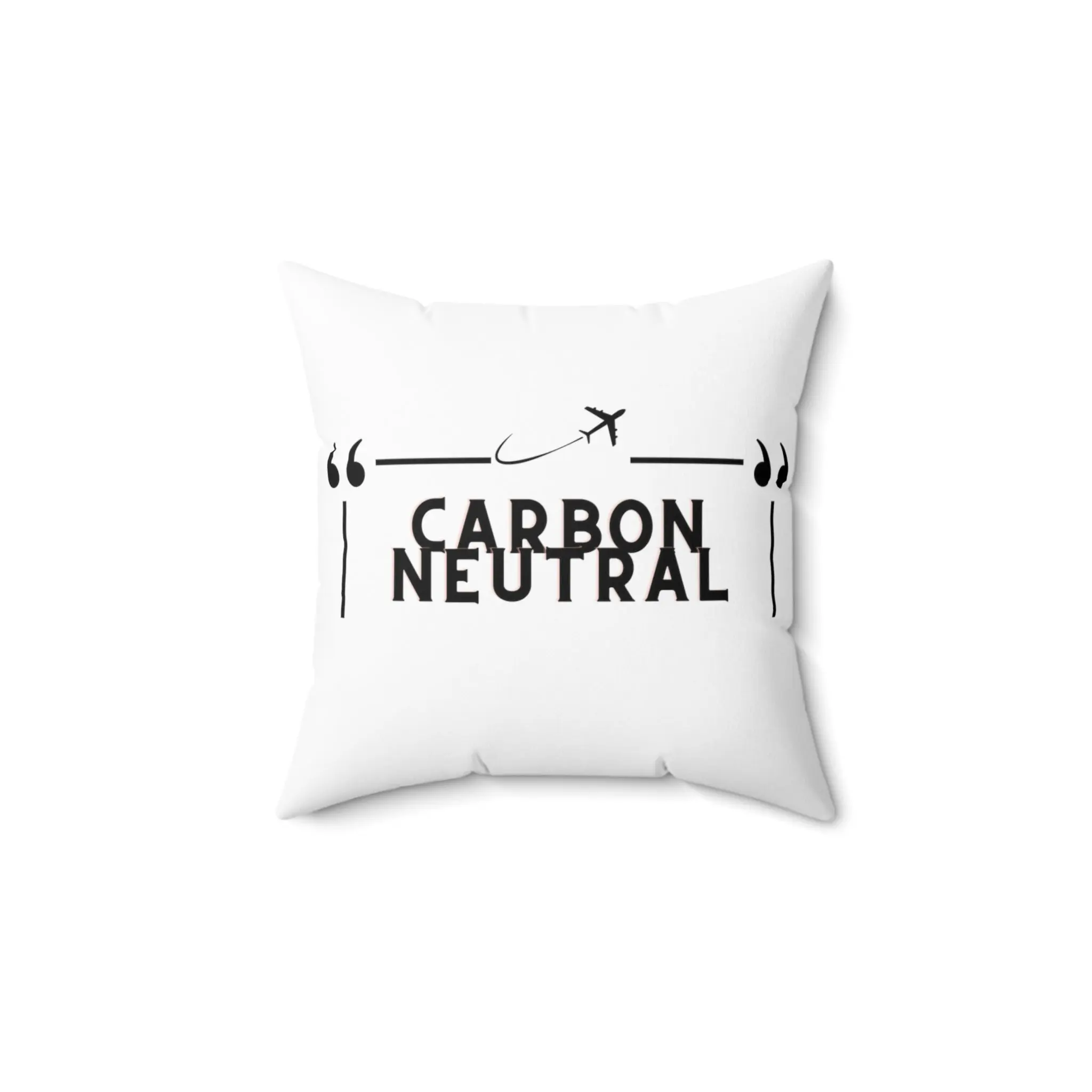 "Carbon Nuetral" Air Quotes Pillow