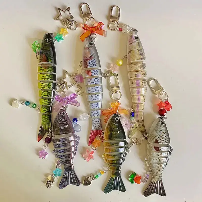 Handmade Fish Keychain - Fashion Costume Jewelry Accessory for Fishing Enthusiasts