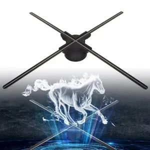 3D Hologram Fan Display 110‑240V Multipurpose Holographic Advertising Machine Editable 150 °   8G Memory Card for Exhibition Audio Black wall decor posters posters room decor