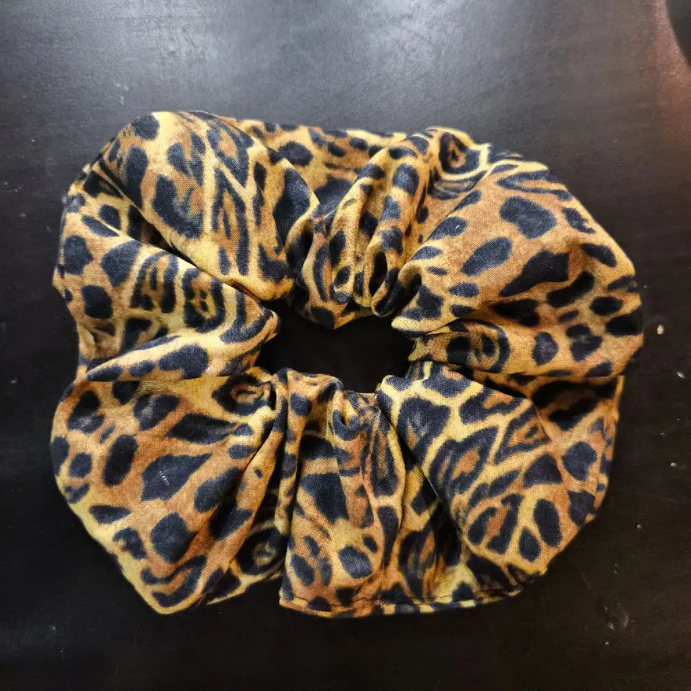 Leopard Print XL Handmade Scrunchie - Slay’d Studio