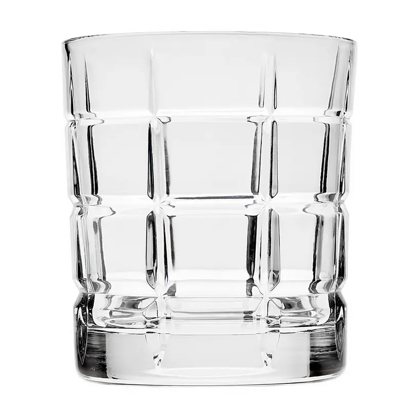 212 MAIN Stylish Drinkware 4-Piece Set - 10oz Radius Shape Double Old Fashioned Whiskey Tumblers, Kitchenware Glasses