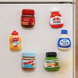 6pcs Fridge Magnets Set, Kawaii Cartoon DIY Magnets, Cute Decorative Magnets, Personalized Kitchen Office Decor, Home Decor