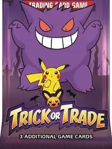Pokemon Trick or Treat Pack with Rare Cards and Festive Halloween Themed Design English Booster Box Play Booster Box for Collectors