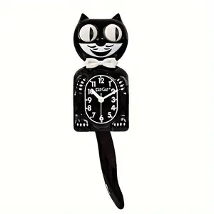 Creative Wall Clock Cartoon Cat Clock Tail Wagging Wall Clock Cute Cat Personality Living Room Quartz Clock