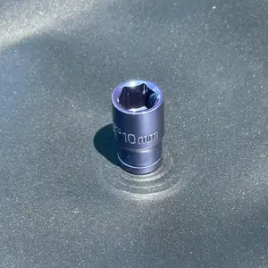 1/4" Drive 6-Point Metric 10mm Shallow Socket Chrome Vanadium Steel Precision Tool for Automotive & Mechanical Use