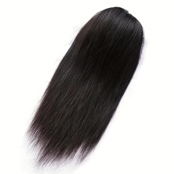 "Straight Human Hair Drawstring Ponytail Extension for Women, Clip-In Secure Fit, 10-28 Inch 100g/Pack, Natural Basic Style for All "	