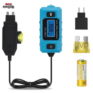 Automotive Circuit Fault Probe Tester, 20A 48V Parasitic Draw Tester for Car Fuse Circuits, Inline Current Monitor with Overcurrent Protection, Fits Mini & Standard Blade Fuses