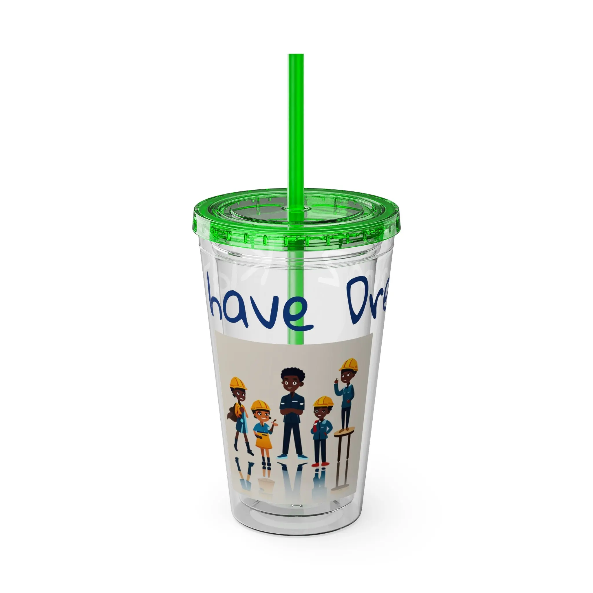 Sunsplash Tumbler with Straw, 16oz Glass Drinkware, Reusable, Washable, Ideal for Water Bottling Lid