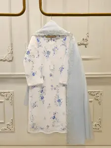 Aghanoor 3 Piece - Embroidered Cambric Suit XL 48 Inches Body Size