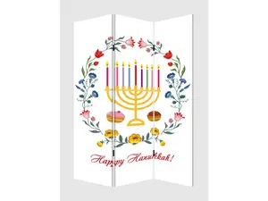 Screen Gems SG-399 72 x 48 in. Hanukkah Screen & Room Divider