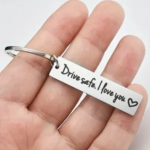 Drive Safe Keychain I Love You Pendant Dad Boyfriend Gift Trucher Husband Valentiness's Day Driver Gift for Women Men