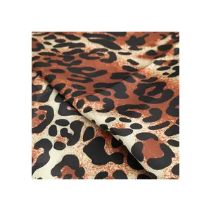 Leopard print imitation silk series fabric printed fabric