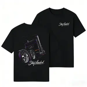 180g【100%cotton】"Stay Loaded" Neon Truck Tee – Bold rig, bright spirit.Your passion, lit up and worn proud.  tiktok shop deals    graphic tee
